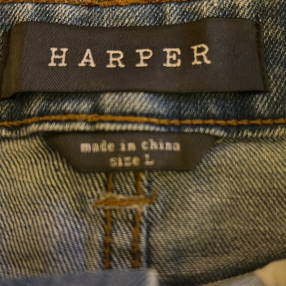 Harper Blue Jean Skirt Sz L - Picture 3 of 4